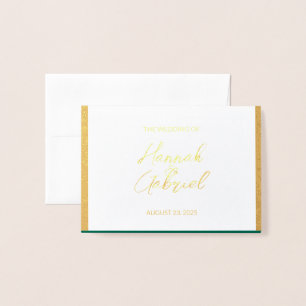 Metalizado Cartão de Foil de Resposta RSVP de Casamento