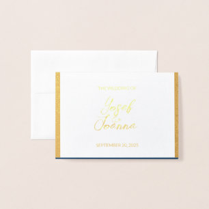 Metalizado Cartão de Foil de Resposta RSVP de Casamento