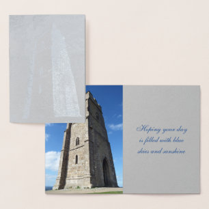 Metalizado Cartão de Foil em Torre Glastonbury