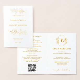 Metalizado Cartão de Foil Floral Simples