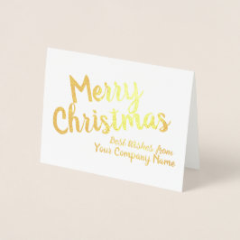 Metalizado Cartão de Foil Personalizado Corporativo Feliz Nat