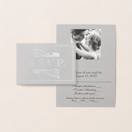 Metalizado Cartão de Foil RSVP de Cinzas Flouradas do Ornamen