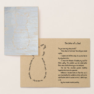 Metalizado Cartão de Folha de Estória de Cat