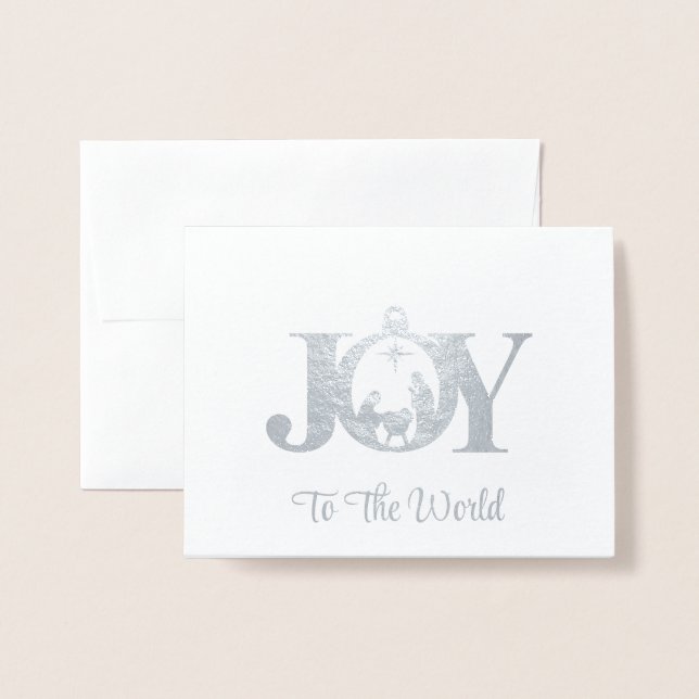 Metalizado Cartão de folha de Natal (Frente com envelope)