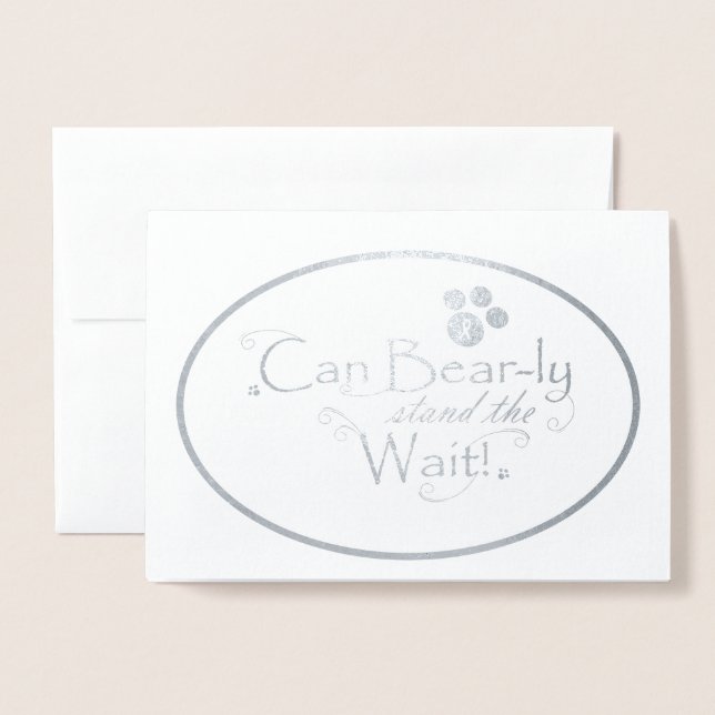 Metalizado Cartão de Natal para Cancer da Mama de Foil (Frente com envelope)