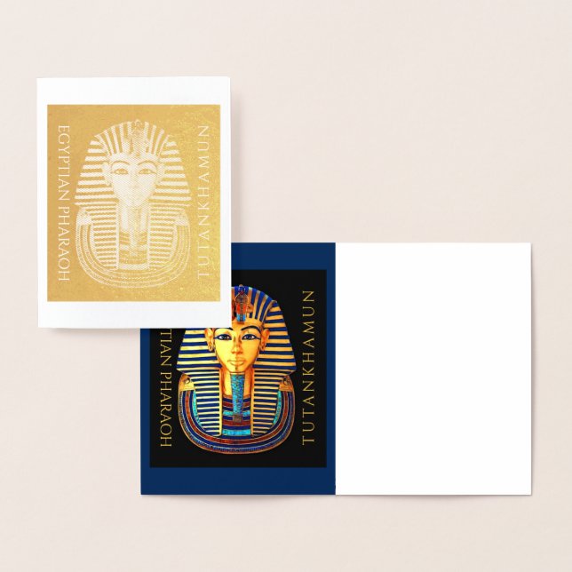 Metalizado Cartão de Nota Central de Descoberta TUTANKHAMUN (Exibição)