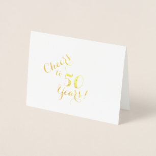 Metalizado Cartão de Nota de 50 Anos