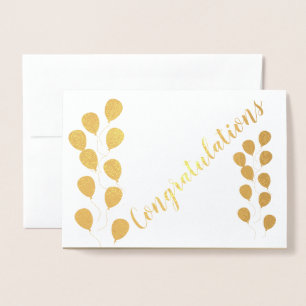 Metalizado Cartão de Parabéns Gold Foil Personalizado