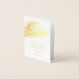 Metalizado Cartão de Saudação de Berries & Folhas