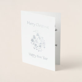 Metalizado Cartão de Saudação de Enfeites de natal Retroativo