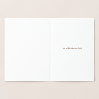 Metalizado Cartão de saudação de Foil do casamento de Eban Ad