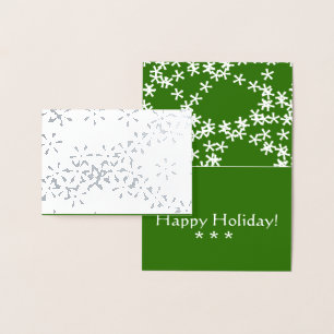 Metalizado Cartão de saudação de Natal da Silver Foil Winter 