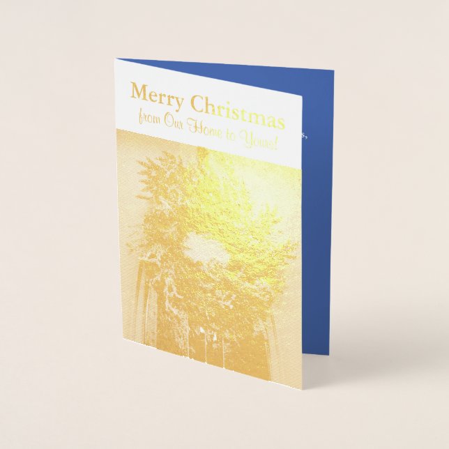 Metalizado Cartão de Saudação de Pé Silver Wreath de Natal (Frente)