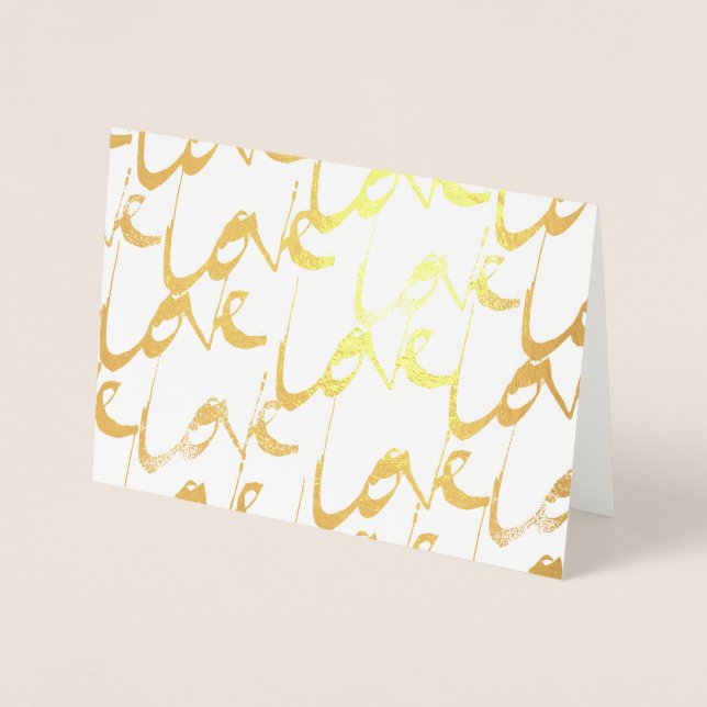 Metalizado Cartão de Saudação Etch Foil LOVE (Frente)