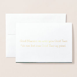 Metalizado Cartão de saudação "Pensando em Você"