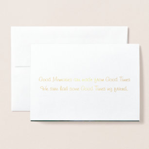 Metalizado Cartão de saudação "Pensando em Você"