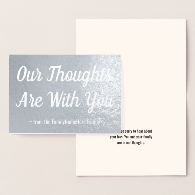 Metalizado Cartão de Simpatia das Folhas de cinza (Exibição)