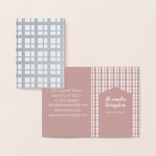 Metalizado Cartão de visita minimalista de designer gráfico