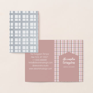 Metalizado Cartão de visita minimalista de designer gráfico