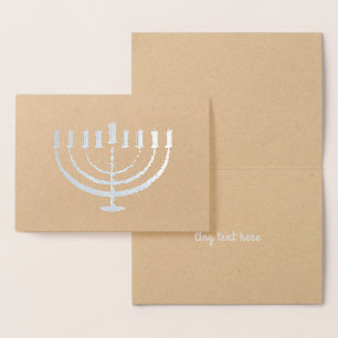 Metalizado Cartão feito sob encomenda do feriado de Hanukkah