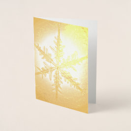 Metalizado Cartão Floco de Neve Gold Foil Fern