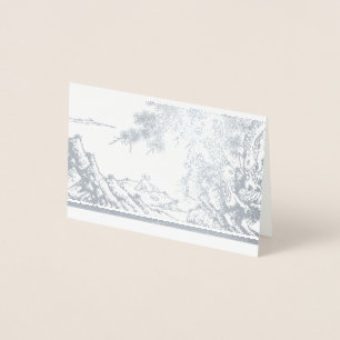 Metalizado Cartão Foil do poeta chinês