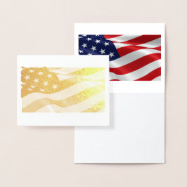 Metalizado Cartão Folha de Bandeira Americano