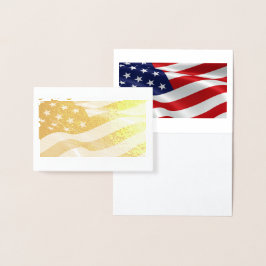 Metalizado Cartão Folha de Bandeira Americano