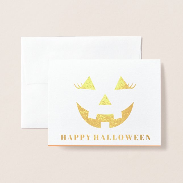 Metalizado Cartão Halloween Foil (Frente com envelope)
