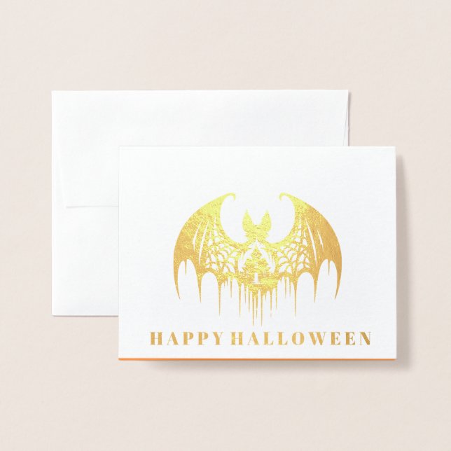 Metalizado Cartão Halloween Foil (Frente com envelope)