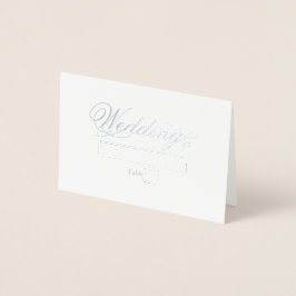 Metalizado Cartão Real Silver Foil Luxury Place
