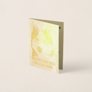 Metalizado Cartão Siberiano Husky/Vazio de Cartão Malamute do