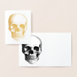 Metalizado Cartão SKULL Gold Foil Note