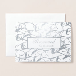 Metalizado Casamento Reservado para o Cartão da Família