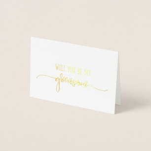 Metalizado Dourado Será Meu Cartão De Dia De Casamento De Pad