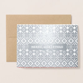 Metalizado Feliz Natal Real Foil Cartão com fotos Personaliza