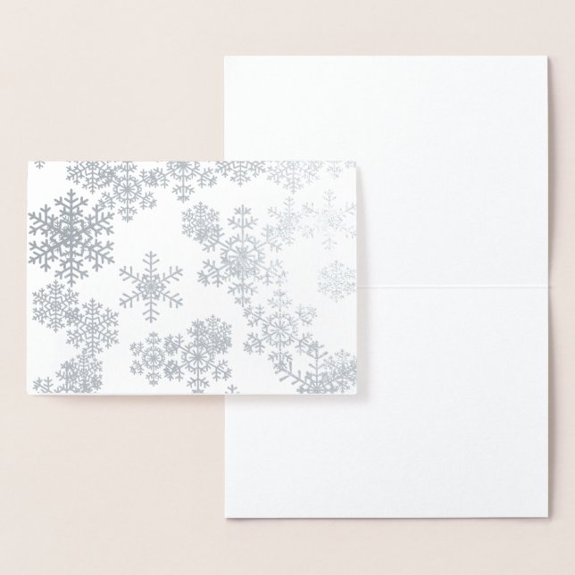 Metalizado Flocos de Neve de Cartão de Natal (Exibição)