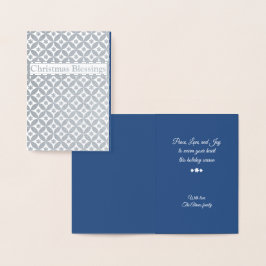 Metalizado Flocos de neve e círculos Cartão de Feriado de Fol