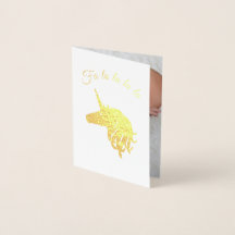 Folha de ouro de cartão de feriado mágico Unicorn