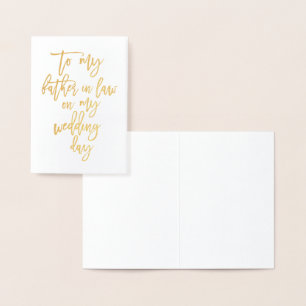 Metalizado Folha Dourado a meu cartão do dia do casamento do