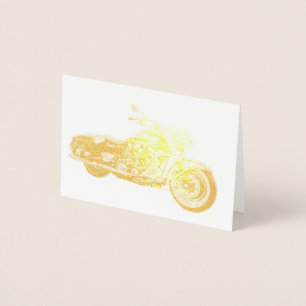 Metalizado HAMbWG - Cartão de Folha Ouro - Motocicleta