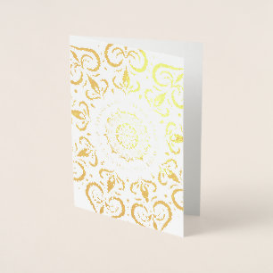 Metalizado Happy Diwali Large Mandala - Cartão Foil