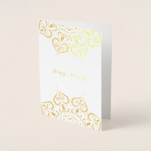 Metalizado Happy Diwali Mandala - Cartão Foil