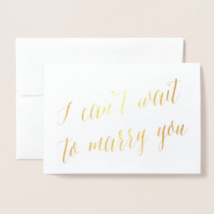 Metalizado Mal posso esperar para te Casado   Cartão de Dia d