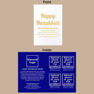 Metalizado Marca de negócios azul no Cartão de Foil Hanukkah