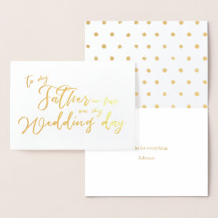 Metalizado Para Meu Sogro No Meu Dia De Casamento Cartão De F