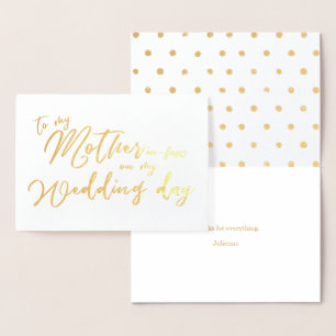 Metalizado Para Minha Sogra No Meu Cartão de Dia de Casamento