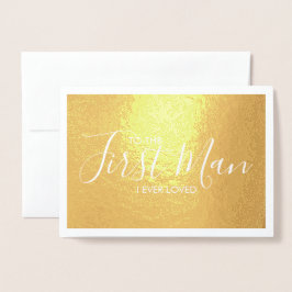 Metalizado Para O Primeiro Homem Que Adorava Cartão De Folha 