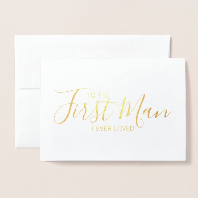 Metalizado Para O Primeiro Homem Que Adorava Cartão De Folha  (Frente com envelope)