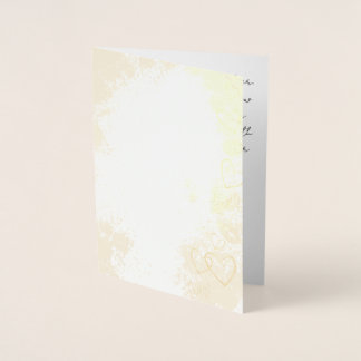 Metalizado Para sempre seu, cartão de dia dos namorados dobrá